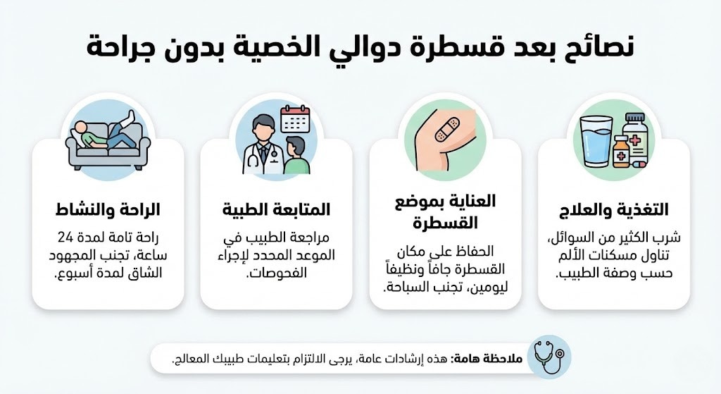 نصائح بعد قسطرة دوالي الخصية بدون جراحة — ما الذي فعلته لتسريع التعافي